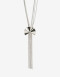 Collares Largos Metal Collar Largo De Metal - Plateado Rodio