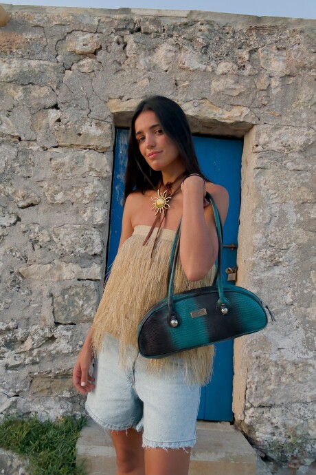 Baguette Bag Turquesa / Negro