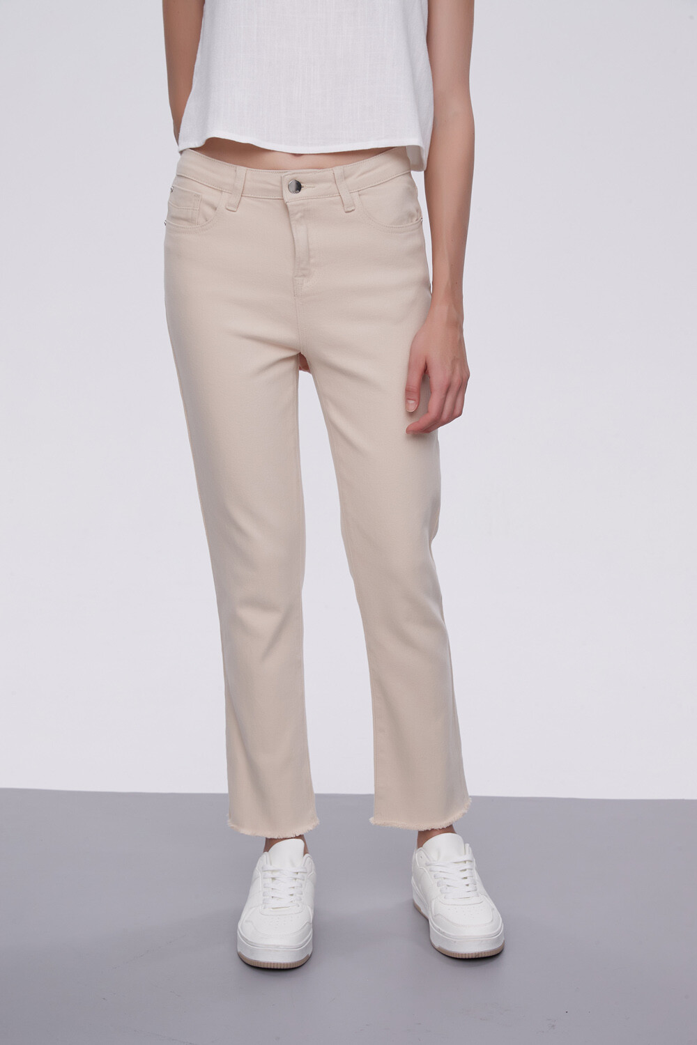 Pantalon Calendre Beige Claro