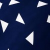 Funda sillón 3 cuerpos estampada Triángulos Azul
