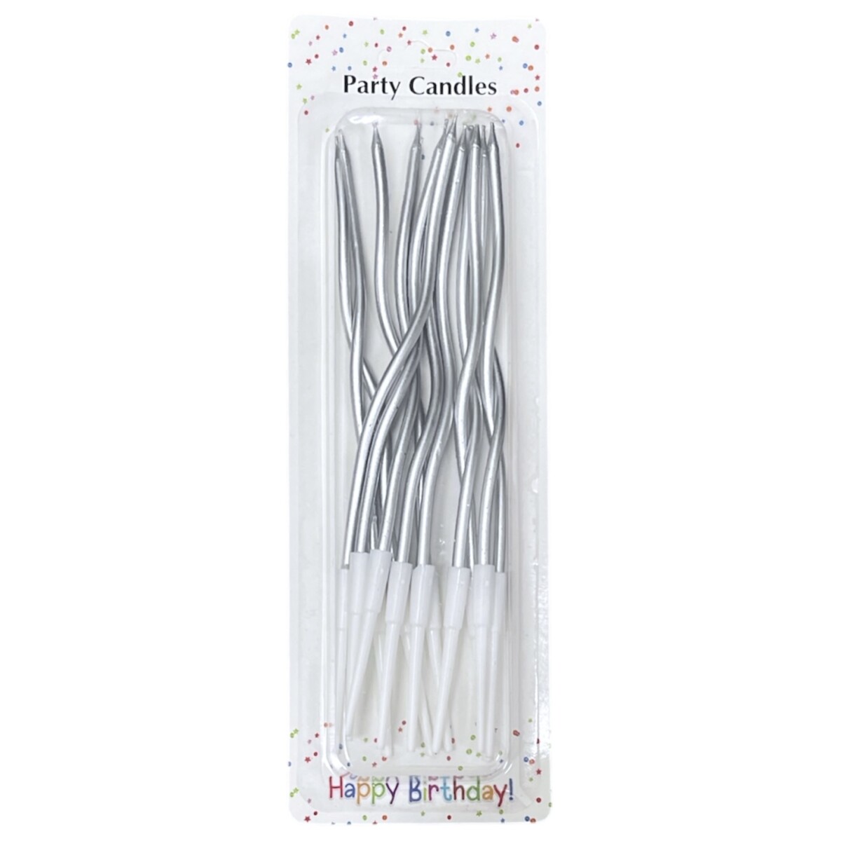 Velita Ondas Metal x 12 - Plateada 