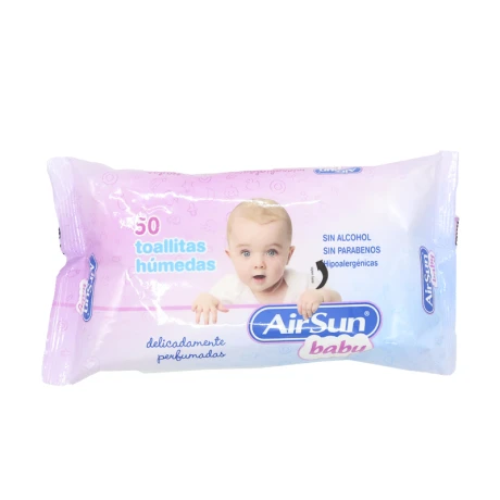 Toallita AIR SUN 50Pcs (Húmedas Hipoalergénicas ) Sin tapa Toallita AIR SUN 50Pcs (Húmedas Hipoalergénicas ) Sin tapa