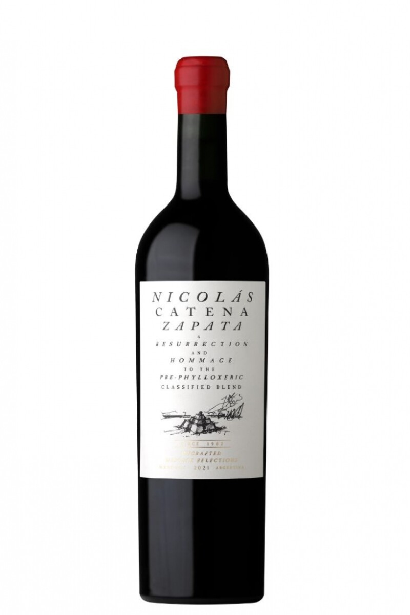 Vino NICOLÁS CATENA ZAPATA cosecha 2021 750ml. Vino NICOLÁS CATENA ZAPATA cosecha 2021 750ml.