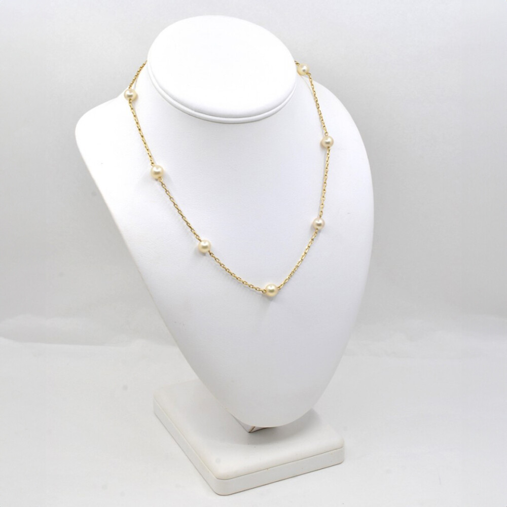 Cadena En Oro 18K Y Perlas De Cultivo Cadena En Oro 18K Y Perlas De Cultivo