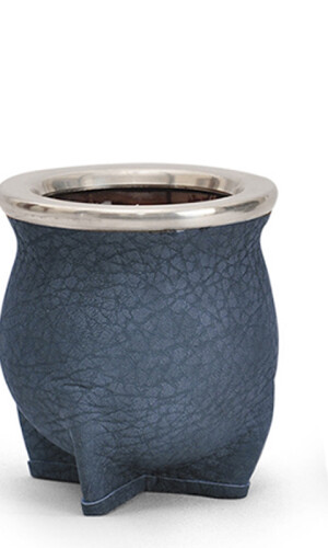 MATE DE CERÁMICA CHICO DELTA AZUL GRANEADO GRUESO