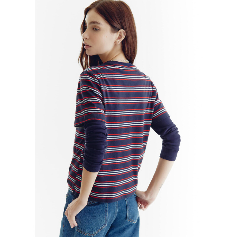 CAMISETA MM FEM AZUL MARINHO
