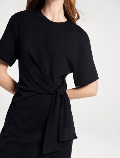 VESTIDO CORTO MANGA CORTA ULTRA SOFT NEGRO