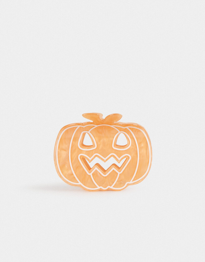 Broche Halloween Broche Acrílico Calabaza "halloween" - Combinacion Tricolor