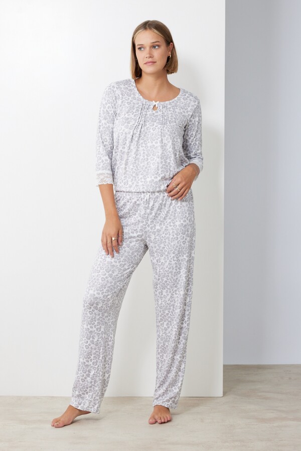 Set Pijama Remera & Pantalon GRIS/MULTI