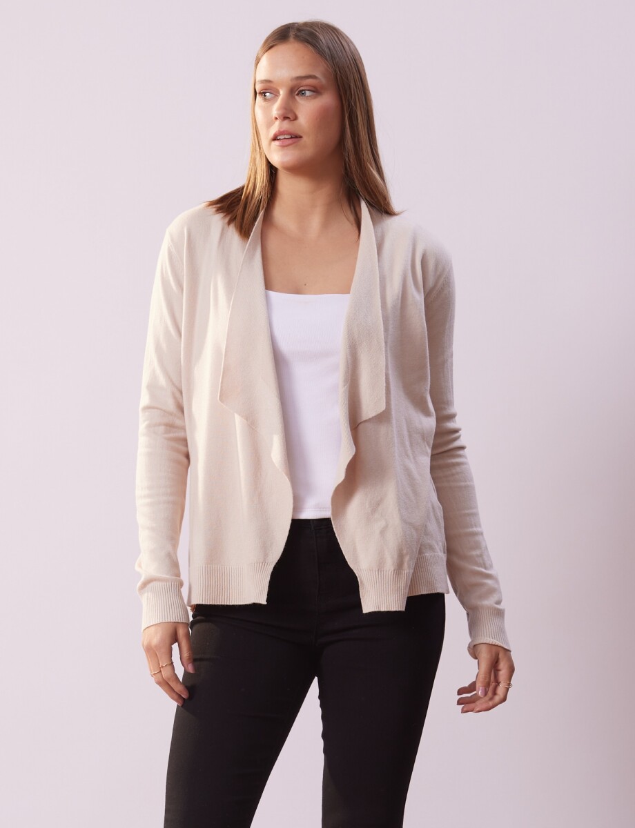 Cardigan Abierto - Beige 