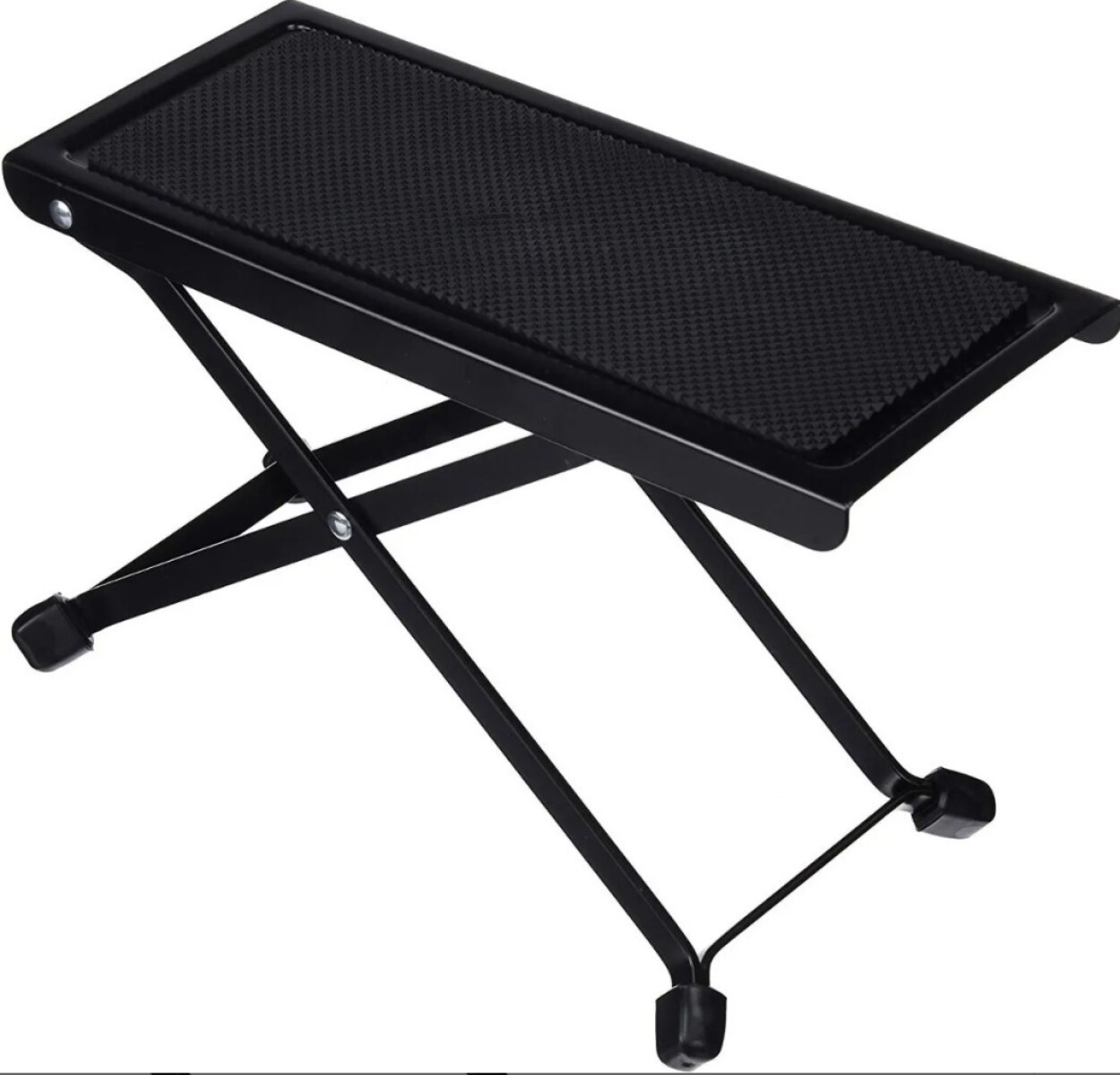 Banquito Banco Apoya Pie Para Guitarra Metalico Musica - Negro 