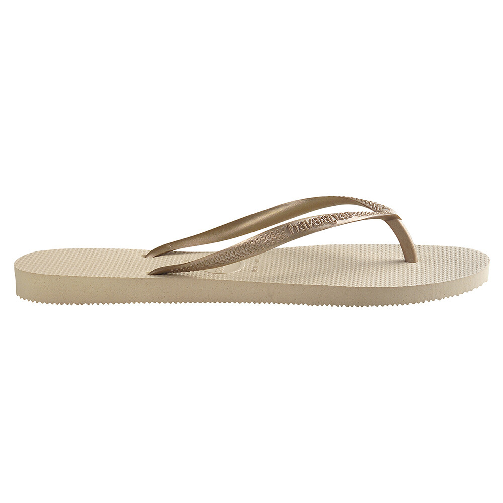 Sandalias Havaianas Slim Mujer Gris Arena/Dorado Claro