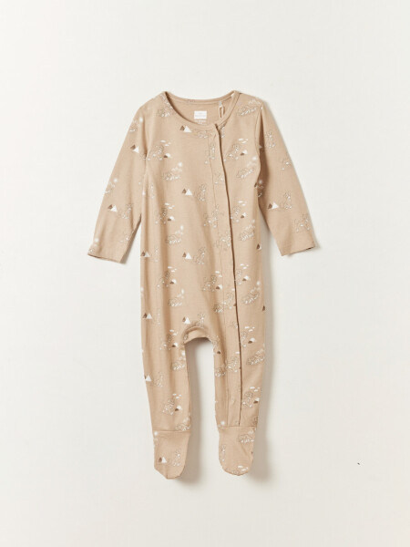Pack x2 enterito pijama estampado Rey Leon Beige