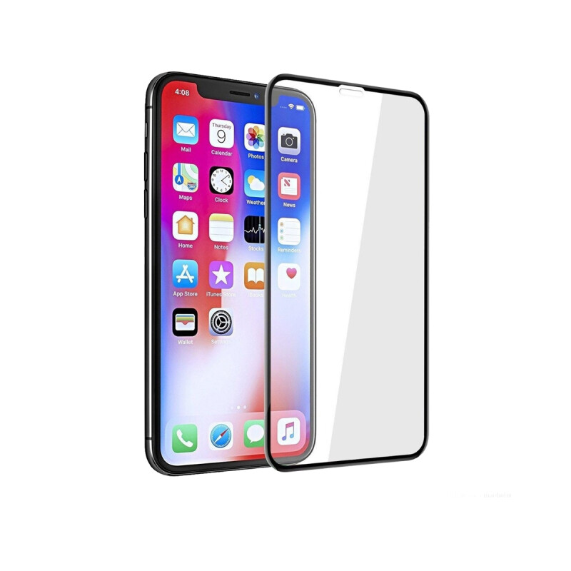 Vidrio templado 9D iPhone X/Xs borde color negro Vidrio Templado 9d Iphone X/xs Borde Color Negro