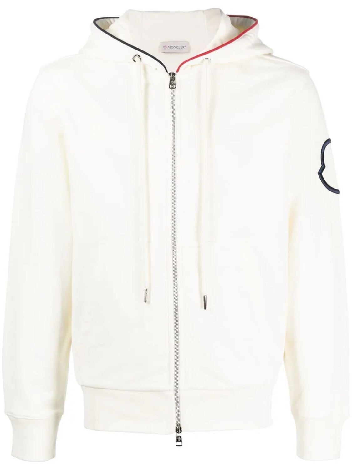 Moncler -Campera de algodón con capucha Blanco