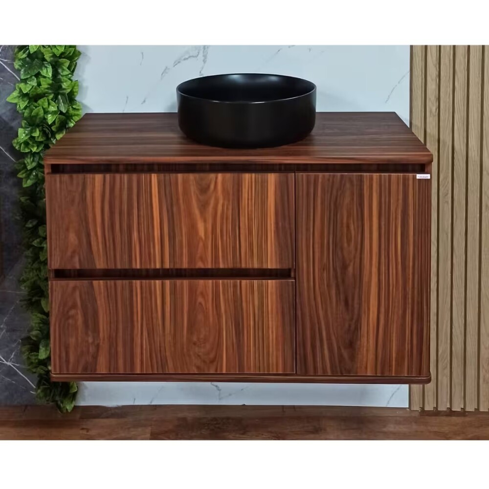 Mueble de baño suspendido Adelaida 90 cm Cacau sin bacha Mueble De Baño Suspendido Adelaida 90 Cm Cacau Sin Bacha