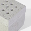 QUEMADOR BLANCO CUAD P/INCIENSO 3Pzas 7X6.5CM Unica
