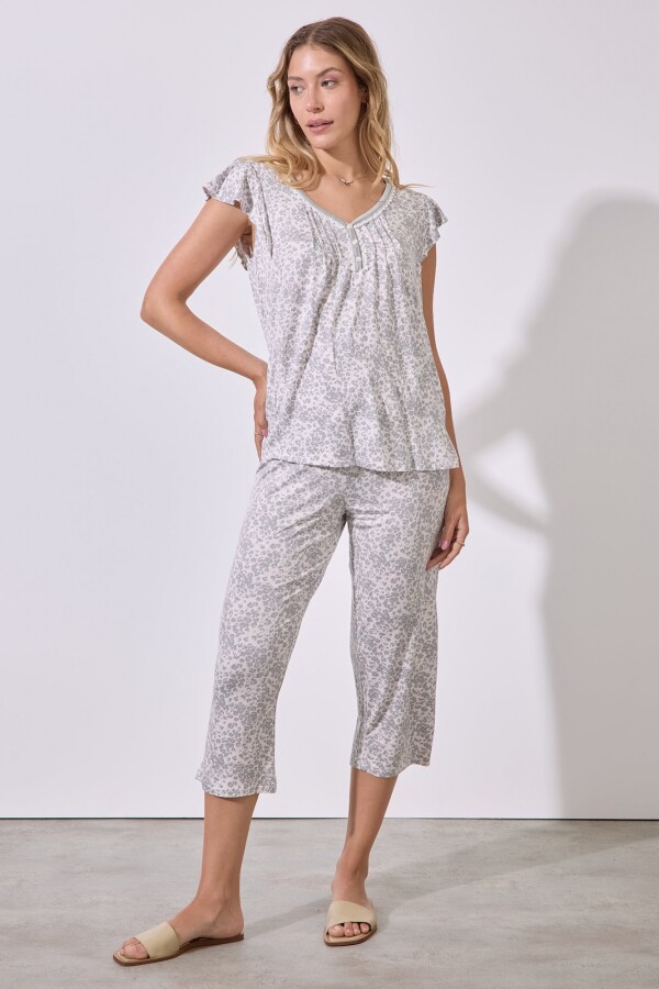 Set Remera & Capri MULTI/GRIS