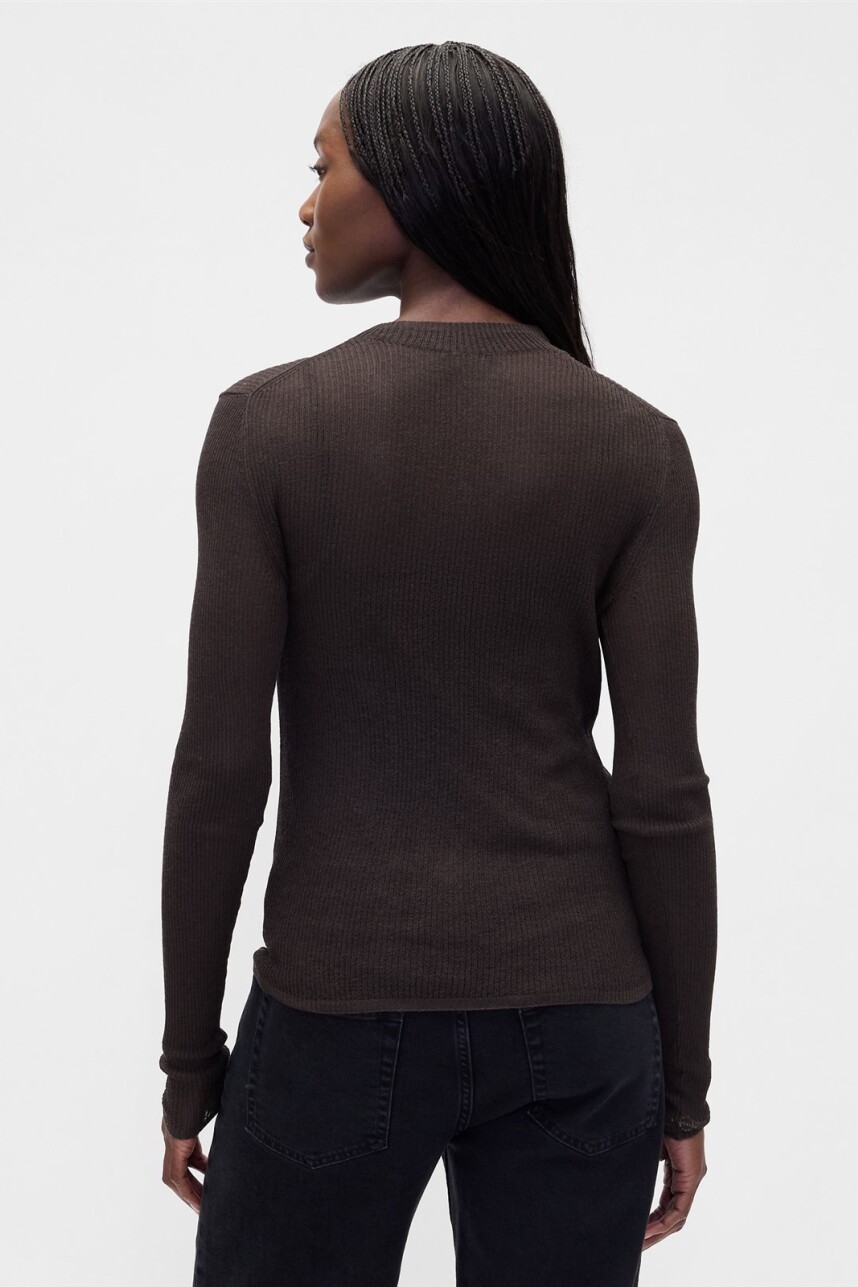 SHEER FITTED CREW Terra Brown V2