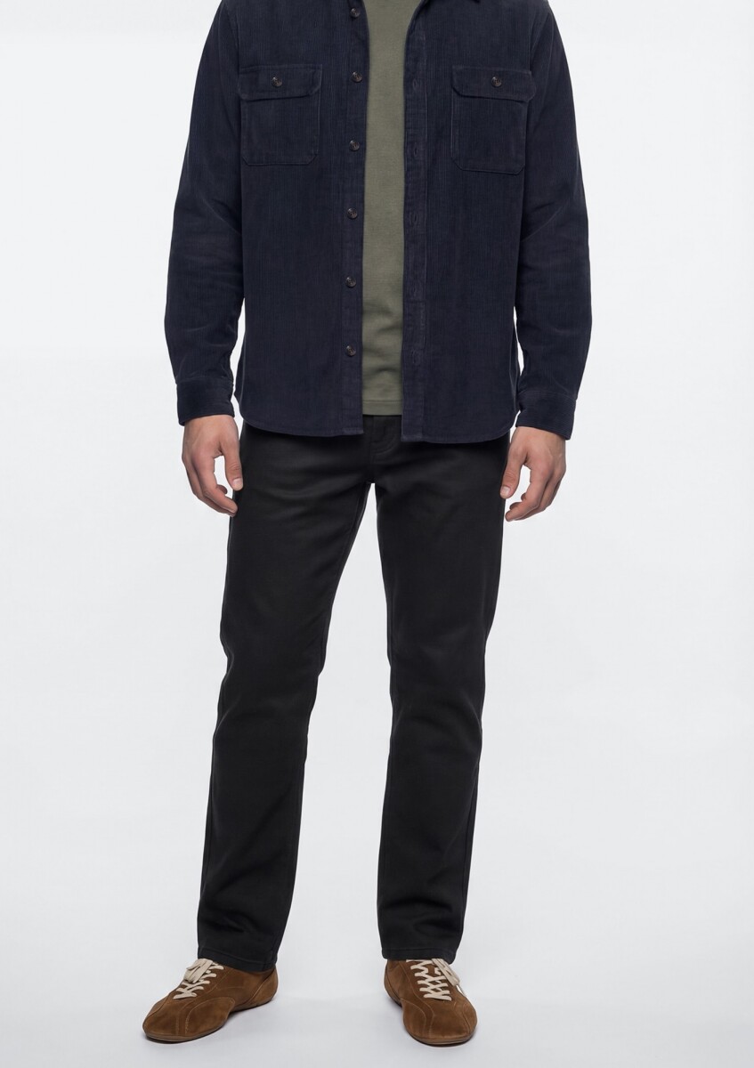 PANTALONES DE SARGA AJUSTADOS - NEGRO 