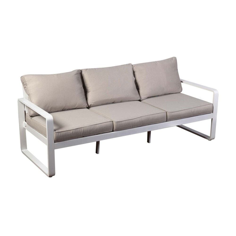 SET COMEDOR ALUMINIO NATURAL-BEIGE CALI