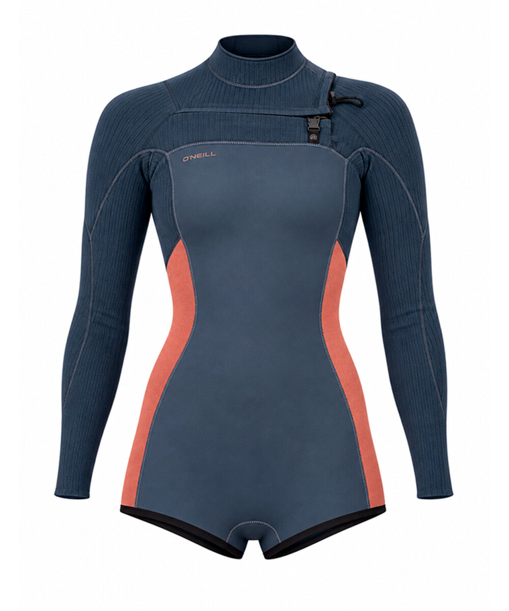 Hyperfreak Dama 2mm - Chest Zip - LS Springsuit - Gris 