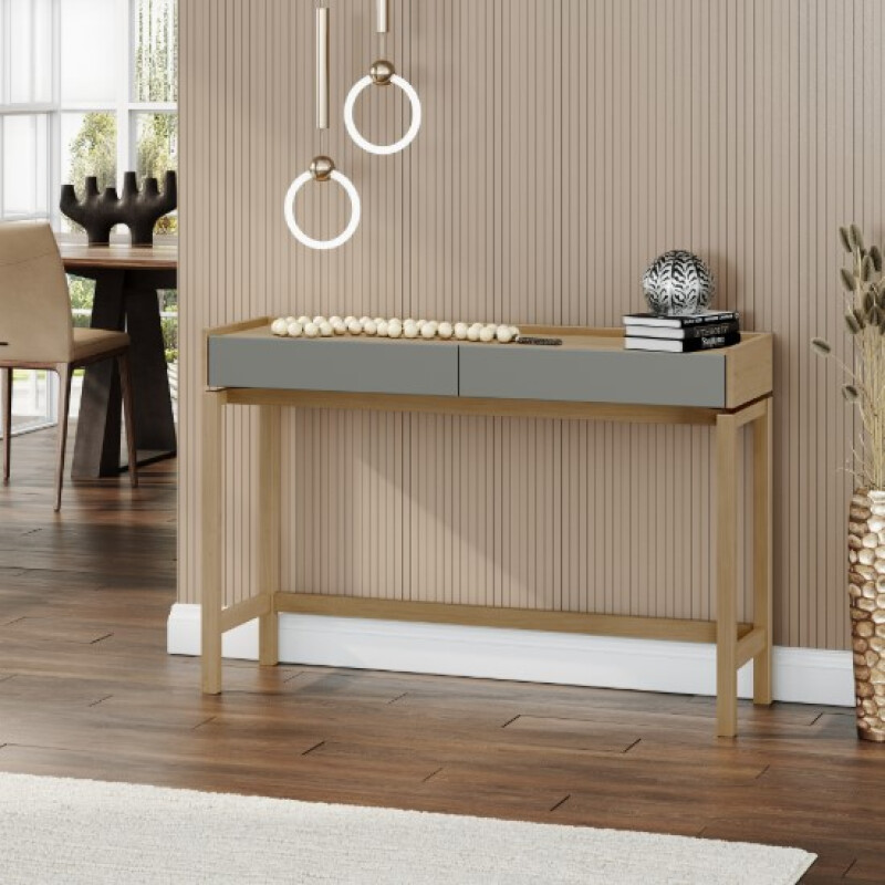 Mesa de Arrime Consola Barcelona – 2 Cajones Color Roble / Ferrolack Mesa de Arrime Consola Barcelona – 2 Cajones Color Roble / Ferrolack