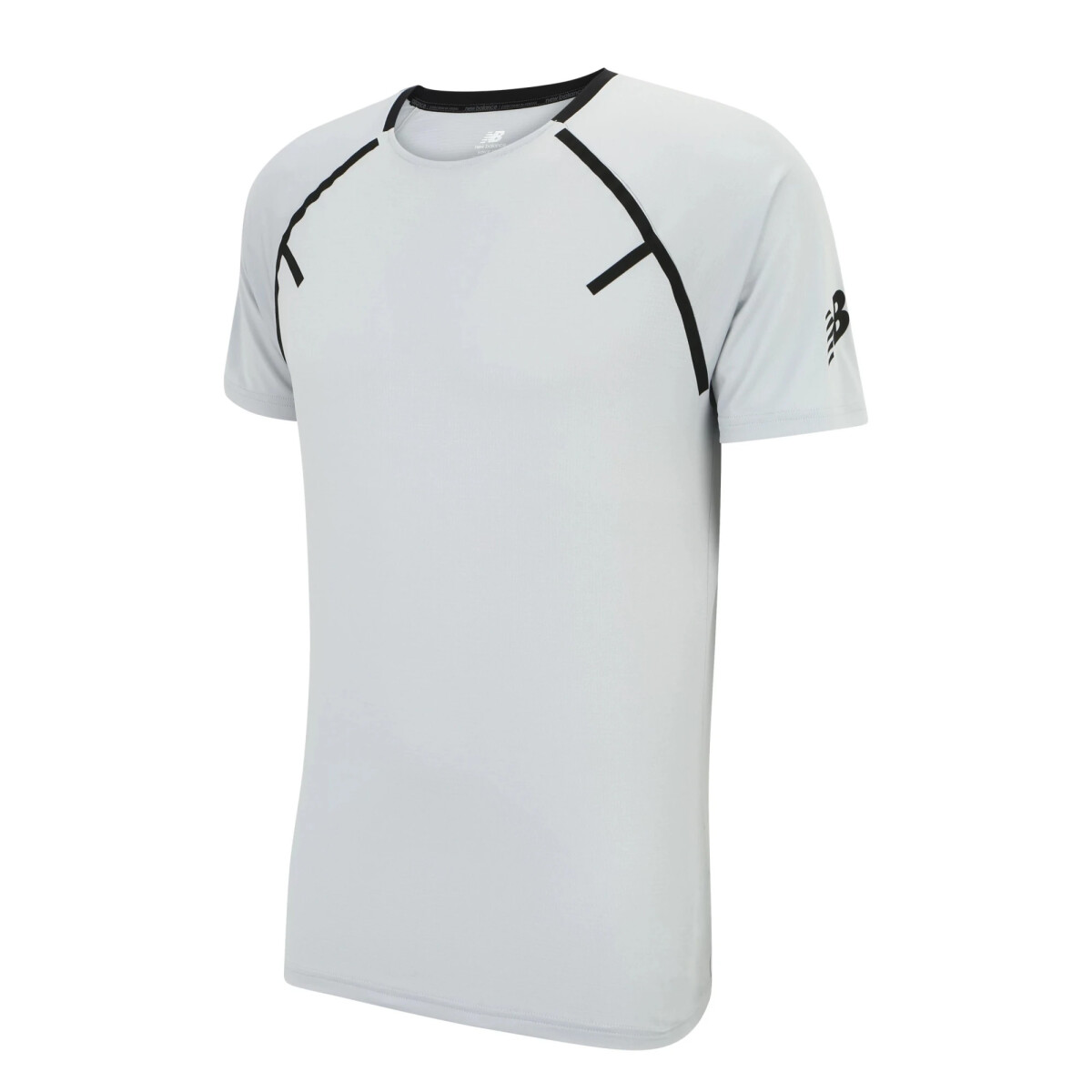 Remera de Hombre New Balance Tenacity Football Training - Gris - Negro 