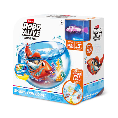Pez Nadador Pecera PlaySet Activado con el agua Robo Alive Pez Nadador Pecera PlaySet Activado con el agua Robo Alive
