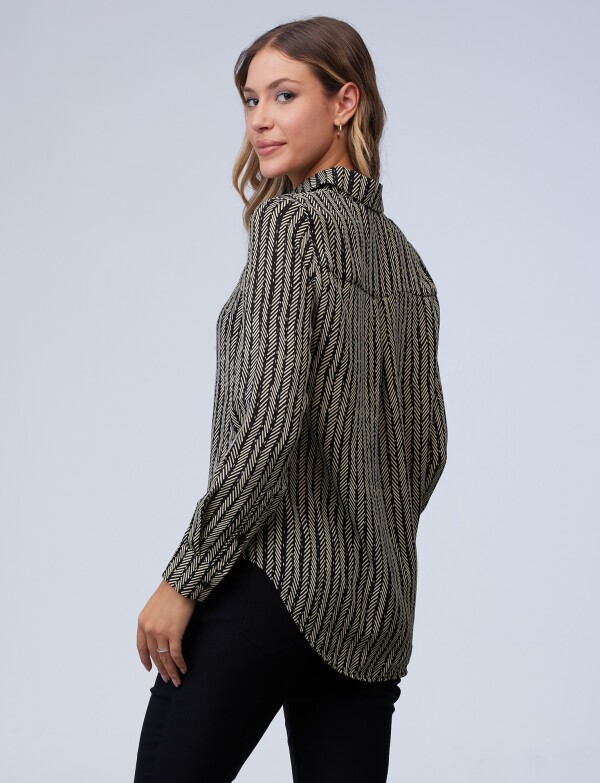 Camisa Espiga NEGRO/BEIGE