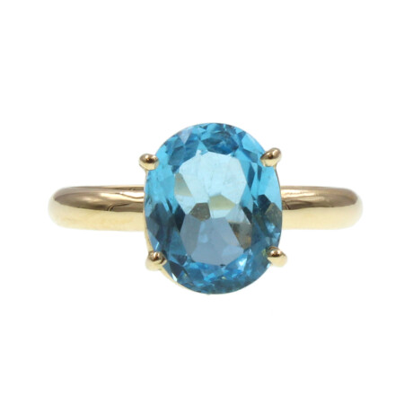 Anillo Aurora de oro 18k amarillo con topacio azul (ADAPTAMOS NUESTROS ANILLOS A MEDIA *) Anillo Aurora de oro 18k amarillo con topacio azul (ADAPTAMOS NUESTROS ANILLOS A MEDIA *)