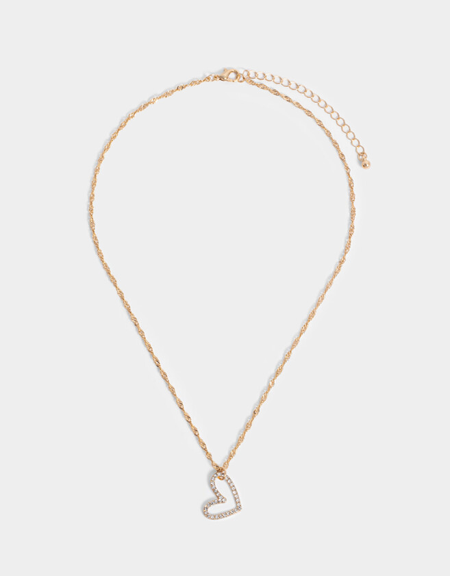 Cadena Corta con Dije Con corazón Cadena Corta Con Dije Corazón - Dorado