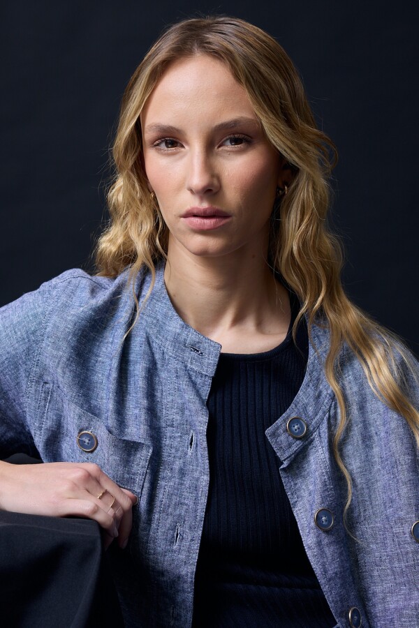 Chaqueta Lino AZUL