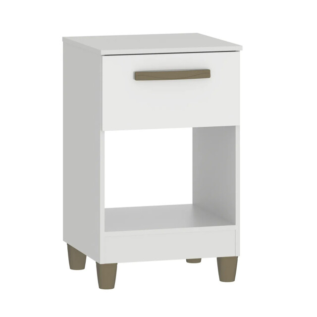 Mesa de luz 1 cajón BLANCO
