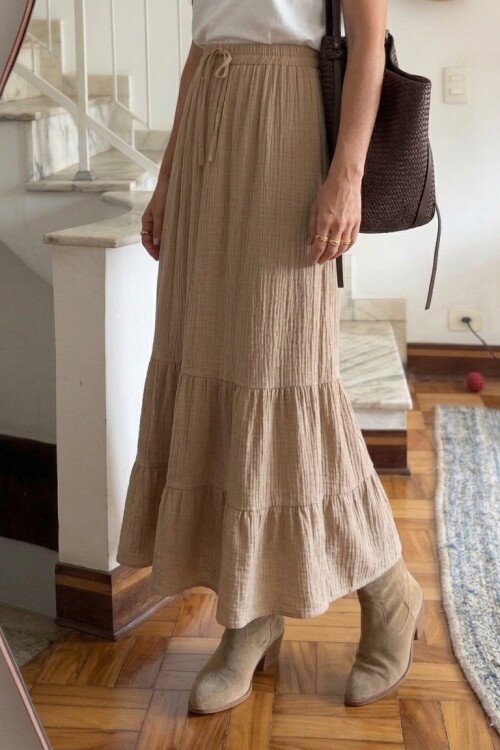 Pollera Tere Beige