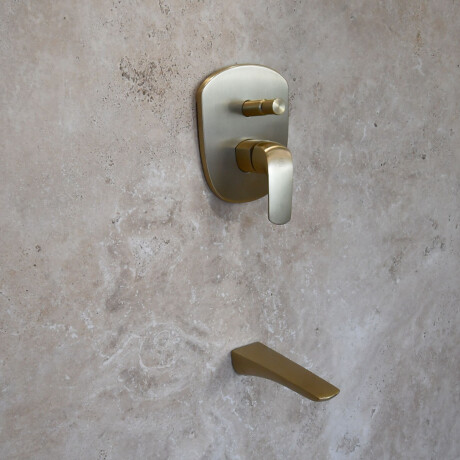 Griferia De Ducha De Empotrar Monocomando Brushed Gold Fv. Complementar Con Fv-Base-Universal 000