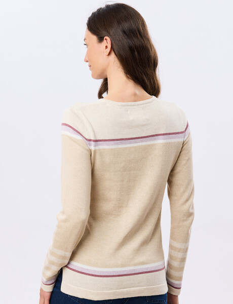 BUZO TEJIDO RAYADO Beige