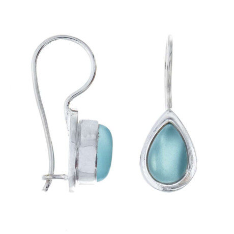 Par De Caravanas De Plata 925 Calcedonia