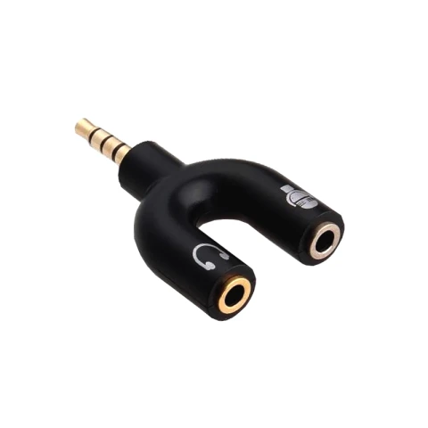 Adaptador de audio 2 en 1 micrófono + auricular Adaptador de audio 2 en 1 micrófono + auricular