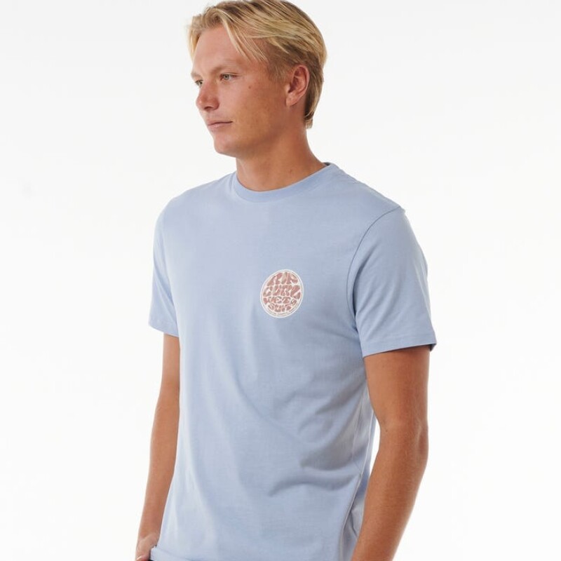 Remera Rip Curl Passage Tee Celeste