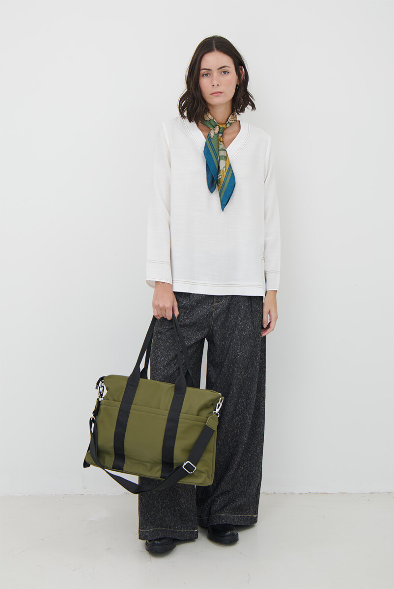 BLUSA ESCOTE V - NATURAL 