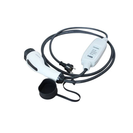 Cargador portátil Schuko para auto eléctrico Duosida V2-PSE-10-ES Tipo 2 2.3 kW Blanco