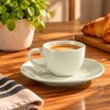 Taza blanca con plato 120 ml Taza blanca con plato 120 ml