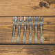 Set x6 mini tenedor PLATEADO