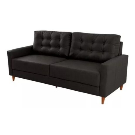 SOFA BROOKLYN 3 CUERPOS - PU LISO NEGRO SOFA BROOKLYN 3 CUERPOS - PU LISO NEGRO