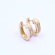 Aros oro 18k amarillo con doble hilera de brillantes. Aros oro 18k amarillo con doble hilera de brillantes.