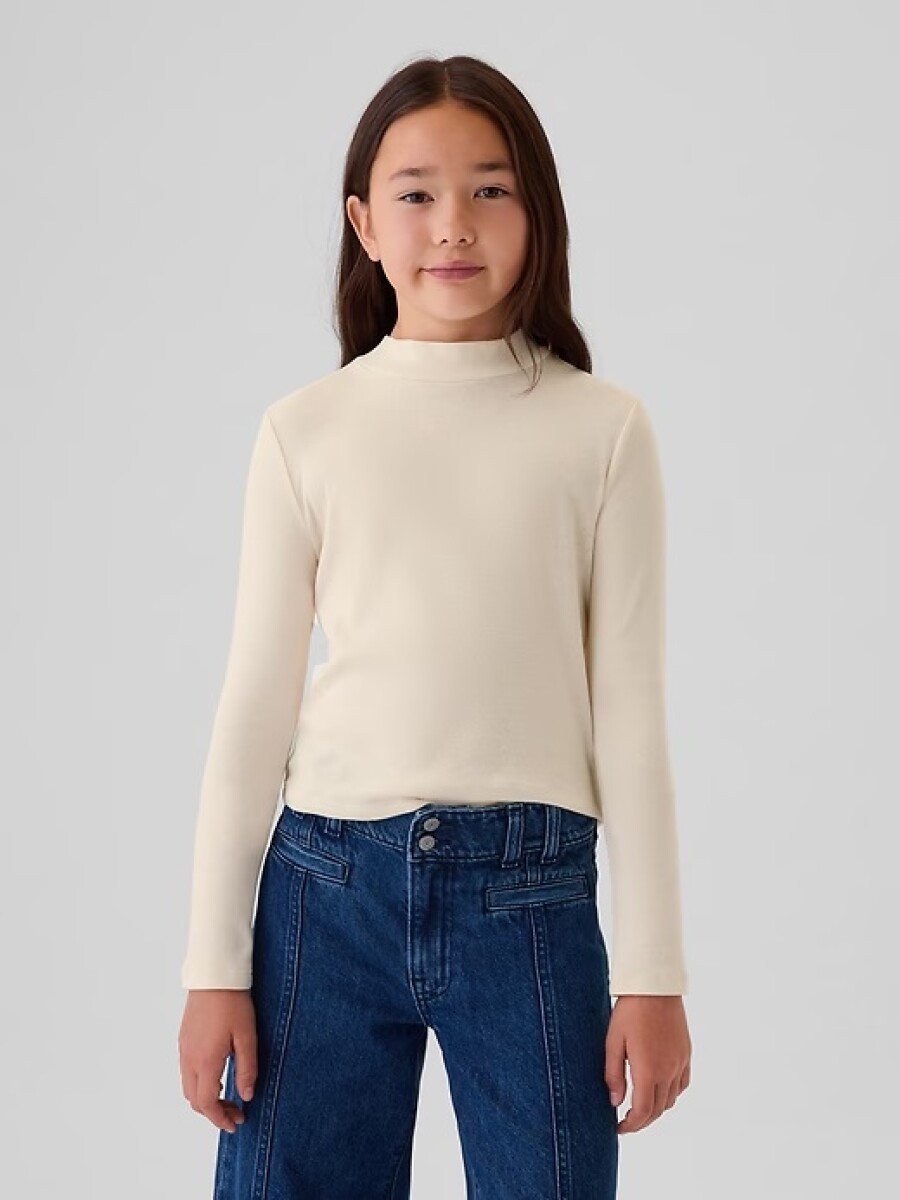 Remera Polera Niña - Ivory Frost 