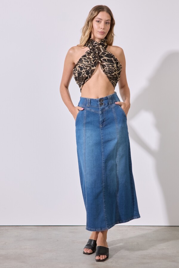 Falda Maxi Denim JEAN