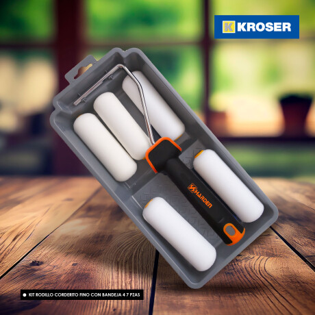 KIT RODILLO CORDERITO FINO CON BANDEJA 4 7 PZAS PRO HARDEN ++ N/a