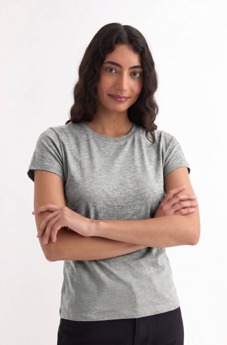 Remera cuello redondo ICONIC 150 - Gris 